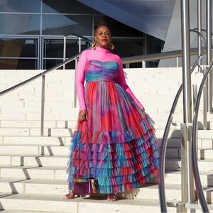 Nasty Gal Strapless Tulle Dress